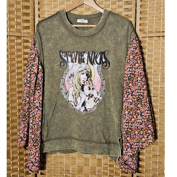 Stevie Nicks Upcycled Sweatshirt Top M-L - Picture 1 of 7